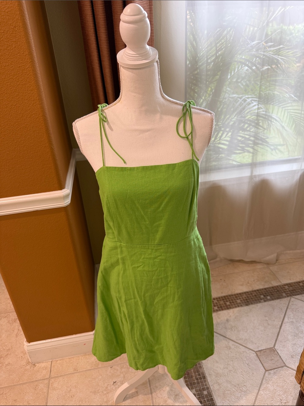 Women’s Tie-Shoulder Green Slip Dress by Old Navy